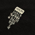 aham prema brooch with rose quartz